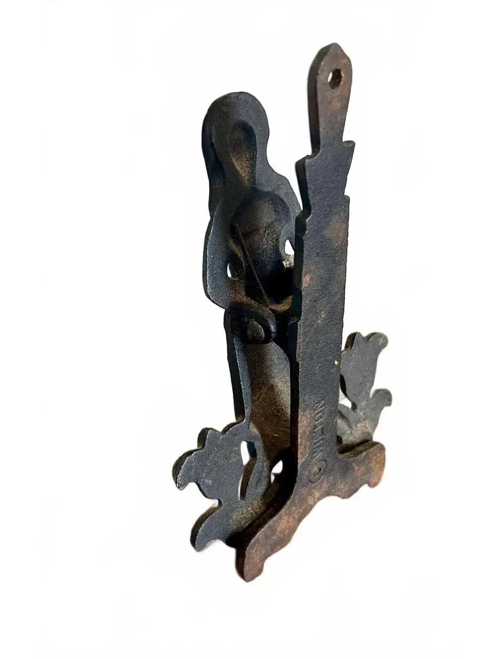 Vintage Wilton Hand-Painted Cast Iron Amish Woman Handle Cover Wall Mount